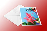 Christmas card of zygocactus flower and baubles from Cloud Publishing
