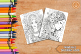 Femme Mindfulness Colouring In downloadable pdf eBook