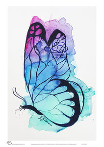 Blue Butterfly A4 print