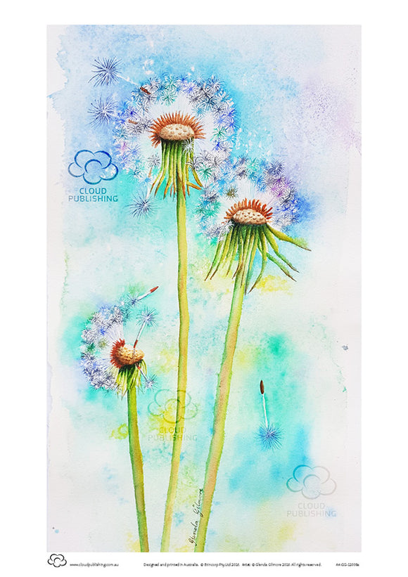 Dandelions A4 unframed print