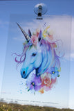 A4 Unicorn transparency Window Decore Light Catcher