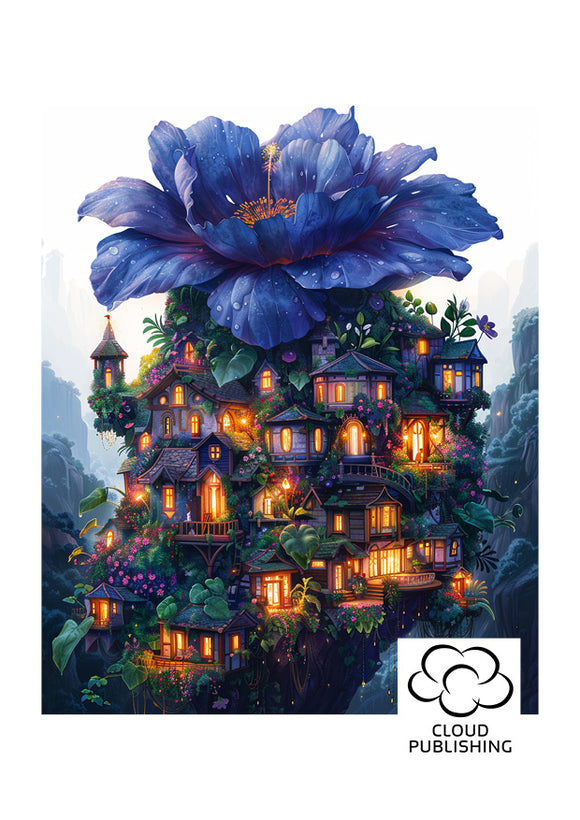 Fantasy Flower House greeting card