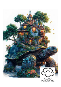 Turtle House Fantasy greeting card