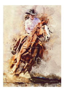 Cowgirl greeting card