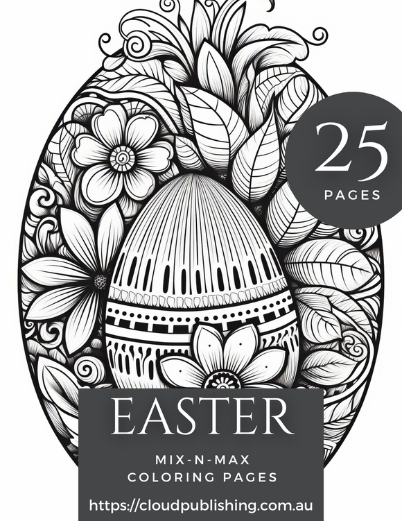 Easter Eggs 25 pages Coloring pages pdf download