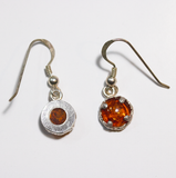 Ambel bezel set 10mm sterling silver drop earrings from Cloud Publishing