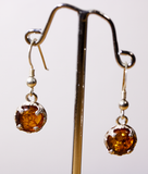 Ambel bezel set 10mm sterling silver drop earrings from Cloud Publishing