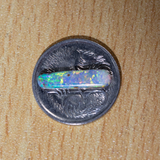 Green blue Australian pipe opal with hints of yellow and pink from Cloud Publishing Opal collection