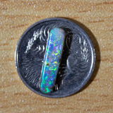Green blue Australian pipe opal with hints of yellow and pink from Cloud Publishing Opal collection