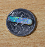 Green blue Australian pipe opal with hints of yellow and pink from Cloud Publishing Opal collection