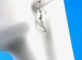 Surfboard rider sterling silver earrings