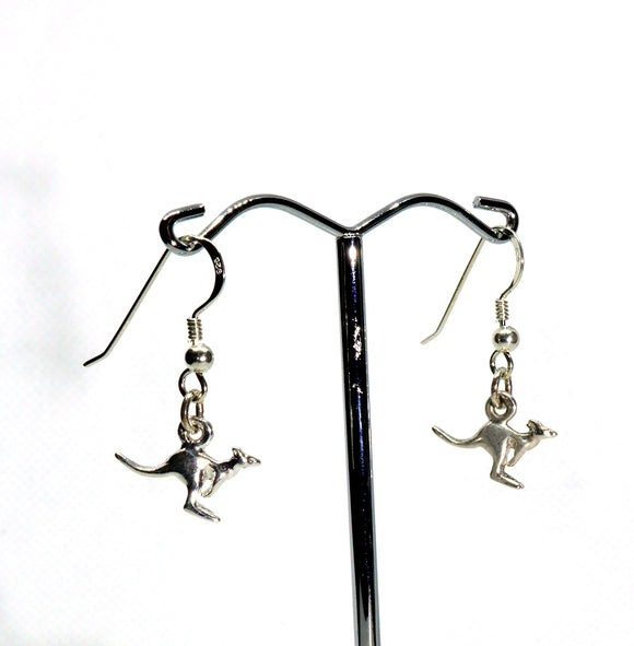 Kangaroo Sterling Silver drop earrings