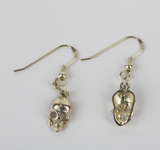 Skull sterling silver earrings from Cloud Publishing store gift category
