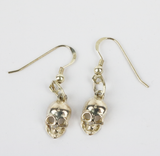 Skull sterling silver earrings from Cloud Publishing store gift category