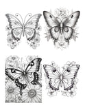 Colouring In Butterfly Cards set of 4