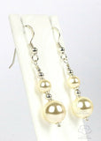 Jewellery earring gift on a greeting card with Sterling silver and Swarovski crystal pearls from Cloud Publishing