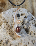 freshwater pearl and shell sterling silver pendant necklace from Cloud Publishing