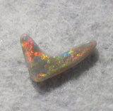 Australian Opal Boomerang, Red Green Blue Opal Freeform Boomerang Carving. Free Shipping and Tracking