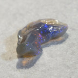 Australian Purple Blue Dark Opal large freeform carving 11.79ct from Lightning Ridge