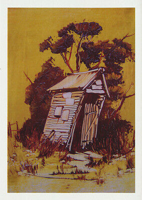 Greeting card of an Outhouse 