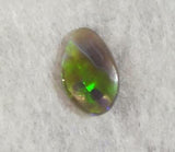DARK OPAL Green Mauve Blocky pattern flash 0.51ct teardrop Australian opal
