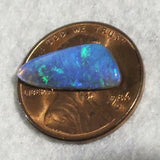 BLACK OPAL Blue Turquiose Green 1.87ct freeform Lightning Ridge Opal