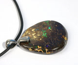 Boulder opal pendant necklace