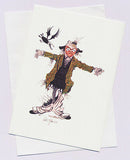 Scarecrow greeting card titled Stone the Crows by PJ Hill and published by Cloud Publishing