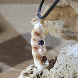 Freshwater pearls and shell sterling silver pendant necklace from Cloud Publishing