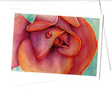 Pink rose greeting card by artist Glenda Gilmore and published by Cloud Publishing