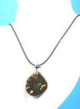 Boulder opal pendant necklace