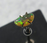 Green Crystal Australian Opal freeform 0.5ct gemstone