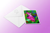 Flower greeting card zygocactus variety Millie mauve coloured published by Cloud Publishing