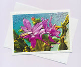 Christmas Cactus Lavender girl greeting card from Cloud Publishing