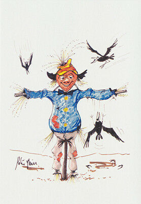 Greeting card of a Scarecrow titled 