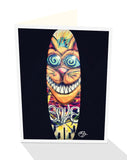 Smiling Surf Board street art greeting card by Matt Tanner published by Cloud Publishin