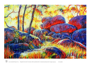 Cathedral Rocks National Park Australian landscape A4 unframed print by Australian artist Sima Kokaev and published by Cloud Publishing
