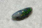 Black opal multi coloured Red Blue Green freeform 0.72ct Australian Opal