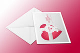 A red heart wrapped with a ribbon and anote For You with Love from Cloud Publishing