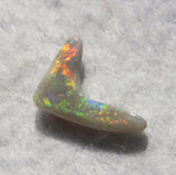 Australian Opal Boomerang, Red Green Blue Opal Freeform Boomerang Carving. Free Shipping and Tracking