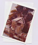 Greeting card of an Aussie "Brick Shithouse" by artist PJ Hill and Cloud Publishing